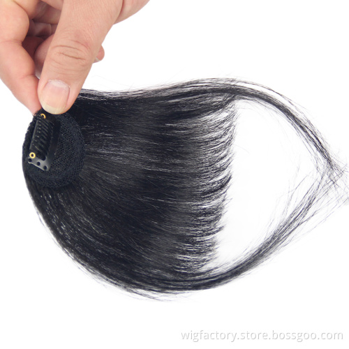 clip in human hair bangs extensions,bang hair extension ,3d clip-in bangs hair extensions on hair accessories